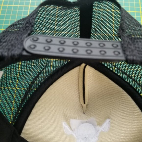 Brooks Pirate Trucker Hat Cap Snapback Mesh Back Black & White 5 Panel Rope - Picture 9 of 9